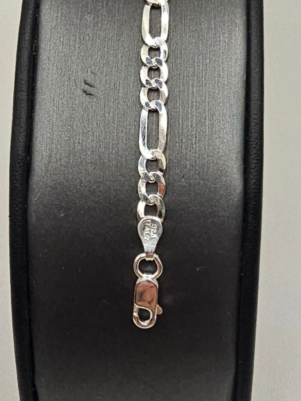 Sterling Silver 925 High Polish Figaro Bracelet 5mm 7 inches